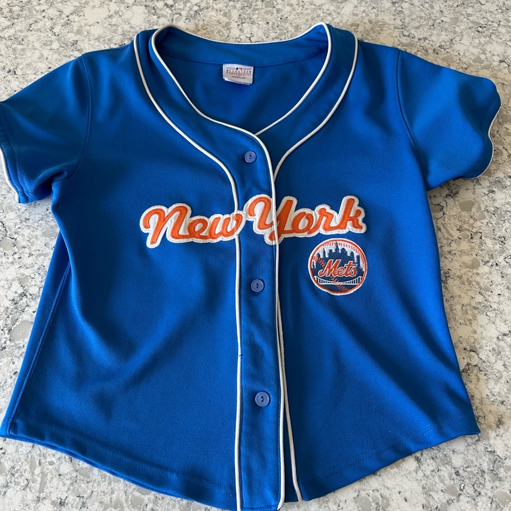 New York Mets Genuine Merchandise By Lady Slugger  Jersey Blue/Orange/ White - Picture 4 of 9